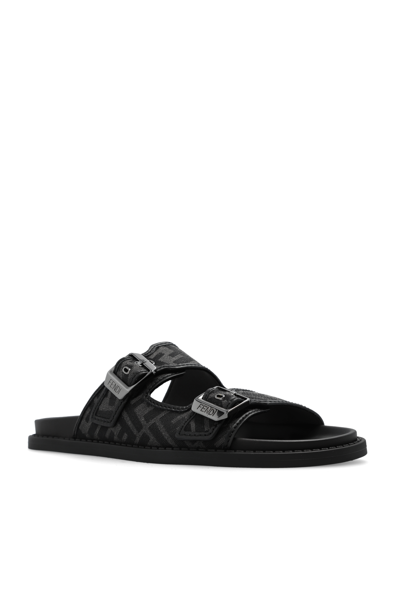 All black sale fendi slides